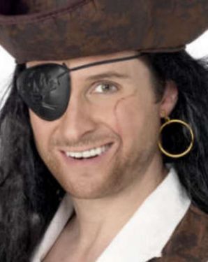 Pirate Fancy Dress - Eye Patch & Earring Set
